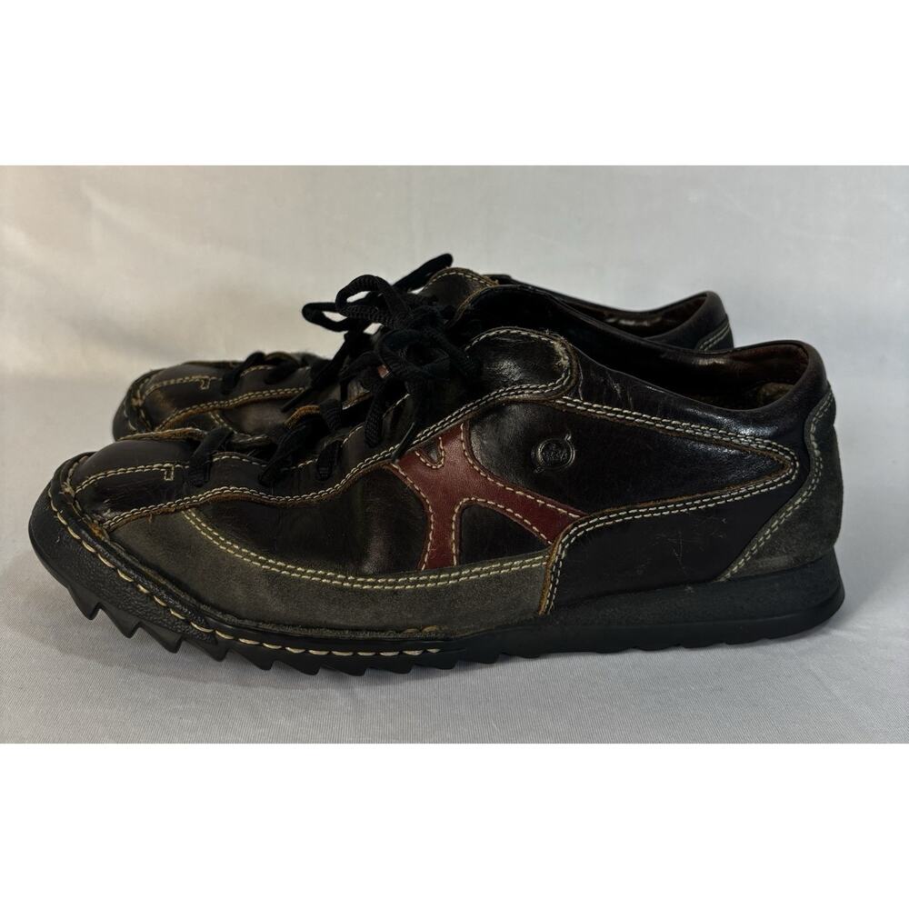 BORN Shoes Men’s US 8.5/42 M/W B3449 E3 3 Tones Brown Leather Lace Up